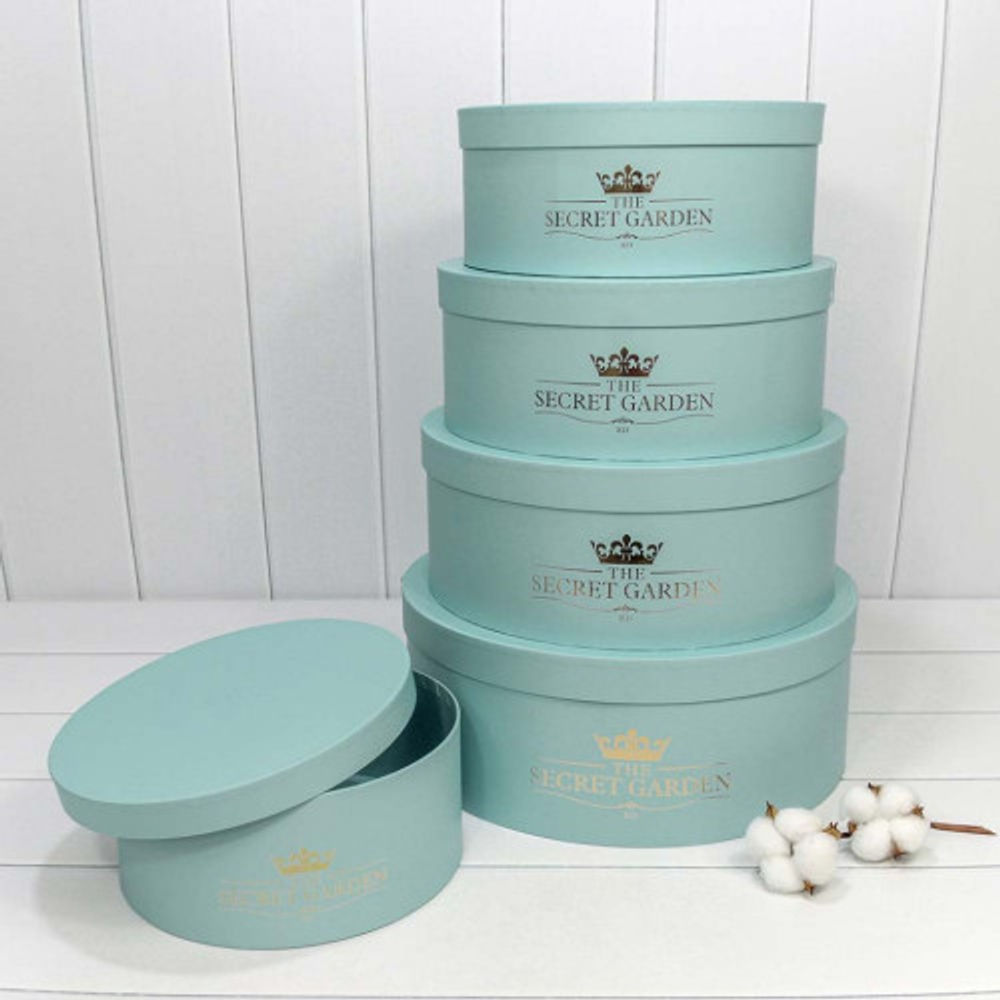 Коробка 37.5х14.5 см Набор 5 шт "The Secret Garden" (Голубой)