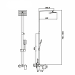 Душевая система 35к MIXLINE ML2417 излив лейка 3 позиции +лейка "Тропический душ" ЧЕРНЫЙ