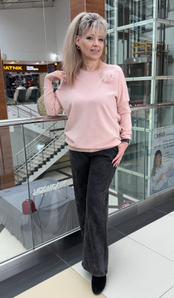 Розово-пудровый итальянский джемпер