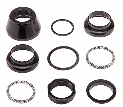 Детали рулевой колонки 1-1/8" резьбовая FP-H803A FEIMIN стальная черная