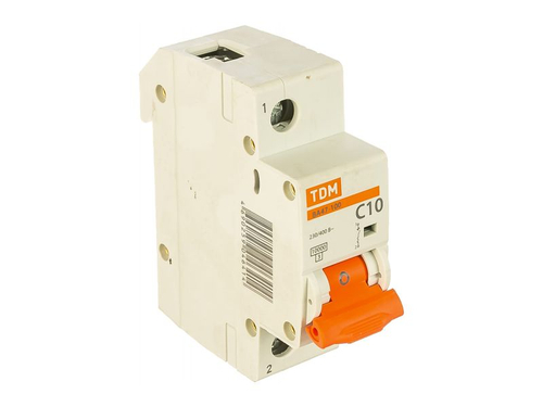 Автоматический выключатель ВА47-100 1Р 10А 10кА х-ка С TDM