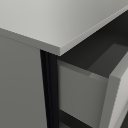 Комод деревянный с 6 ящиками Сиэтл, серый