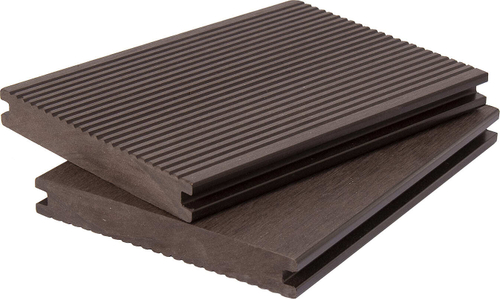 Террасная доска POLIVAN DENPASAR MixColor полнотелая темно-коричневая