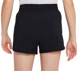 Шорты для девочки теннисные Nike Dri-Fit One High-Waisted Woven Training Shorts - черный