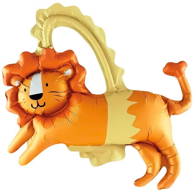 К Шар с клапаном (15''/38 см) Мини-фигура, Цирк, Смелый лев, 1 шт.