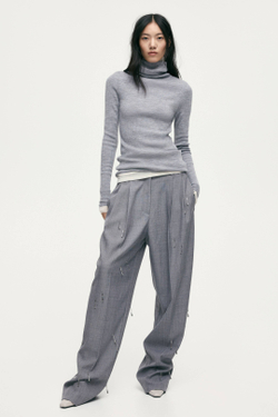 H&M Водолазка из мериносовой шерсти, серый