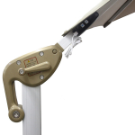 Зонт садовый складной с подставкой и подсветкой, квадратный 300 см, бежевый