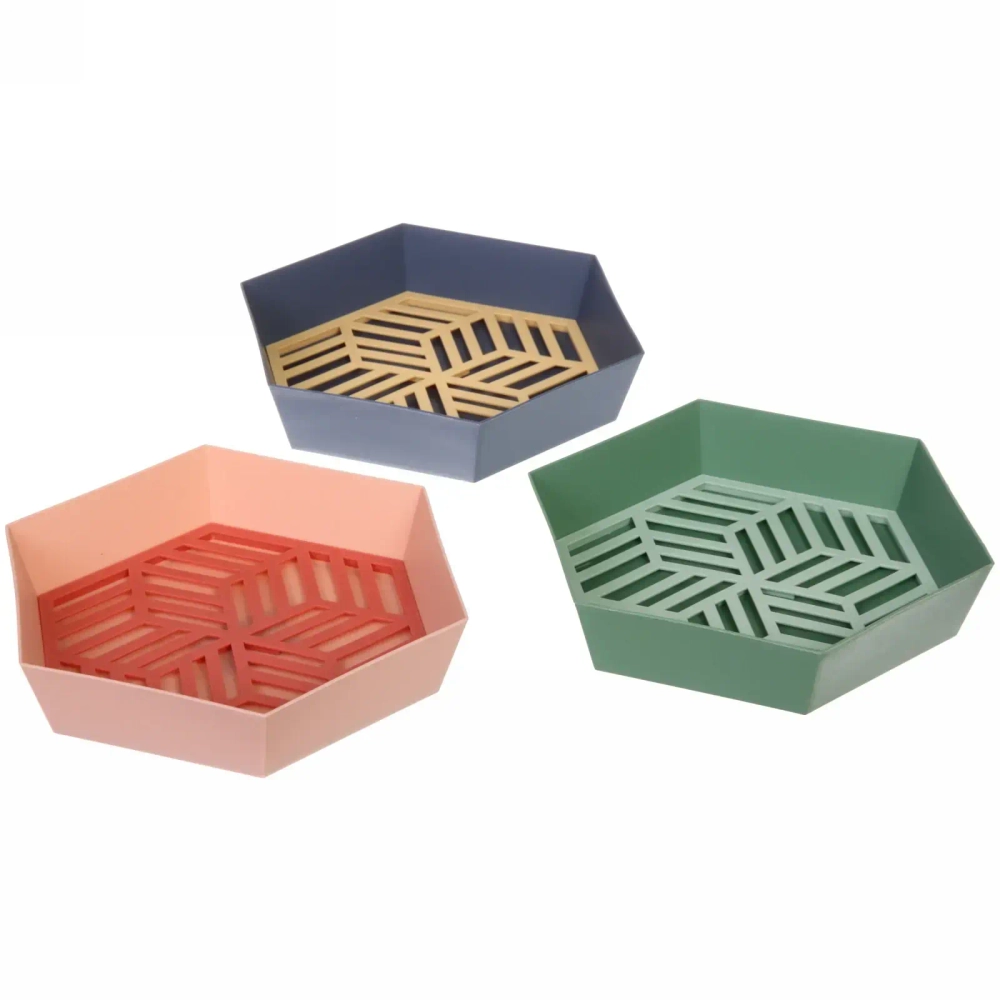 Сухарница пластиковая «Геометрия» 24*4,5см, цвета микс