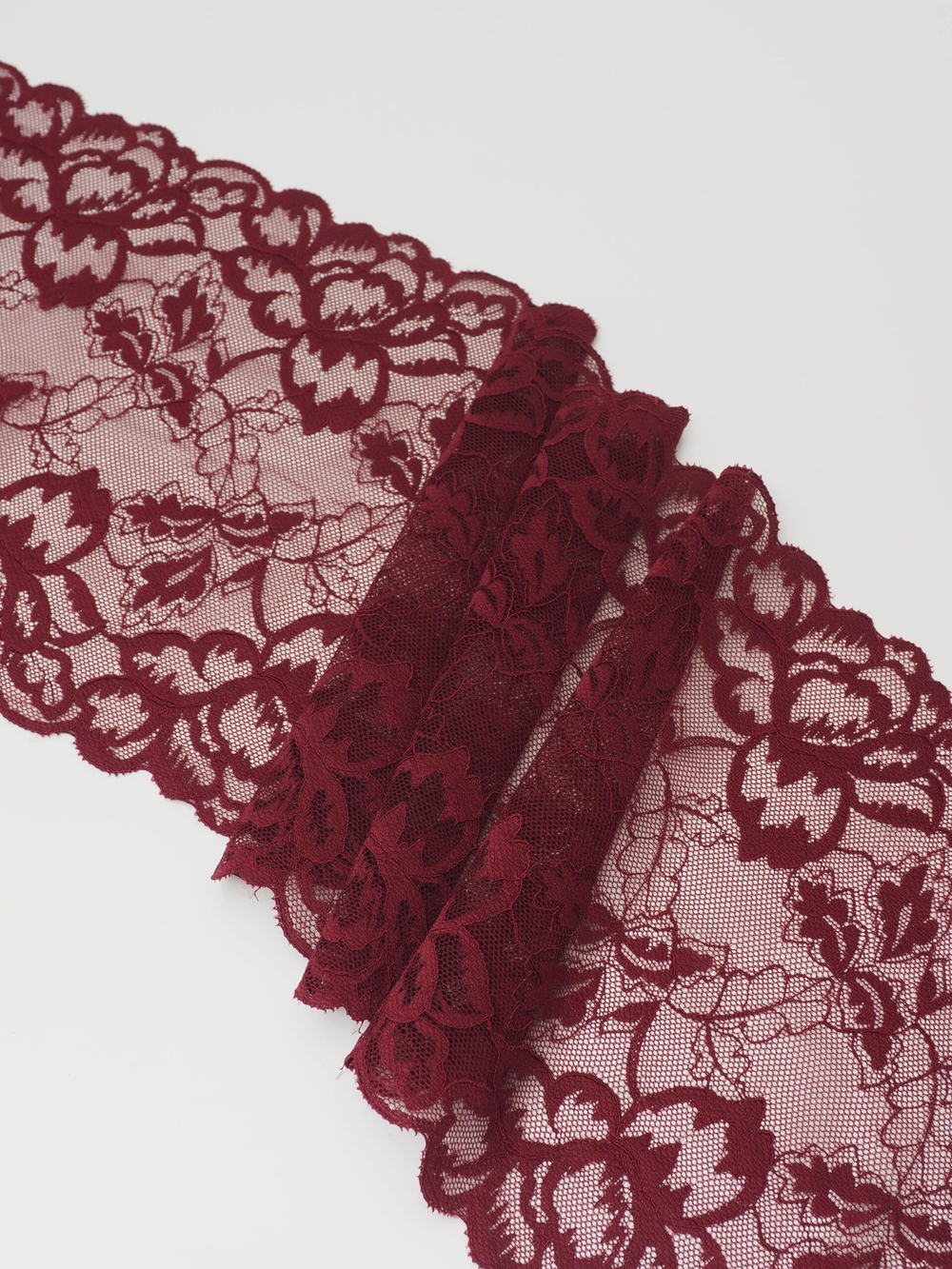 Эластичное кружево вино ширина 21 см