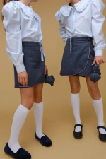 Юбка-шорты с розовым кантом