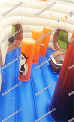 Коммерческий надувной батут "Корабль с осьминогом" 10*5*7 м