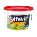 Краска для стен и потолков водно-дисперсионная Alfavit серия Альфа, супербелая, 3 кг, 42756