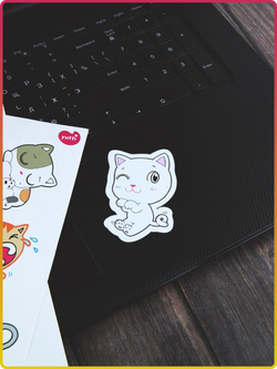 Наклейки стикеры кошки, котики, наклейки коты, детские