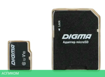 Карта памяти Digma microSDXC 256Gb Class10 Digma CARD30 + adapter (DGFCA256A03)