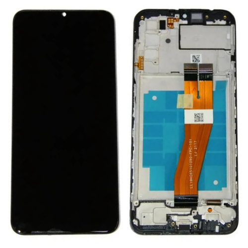 Дисплей для Samsung Galaxy A03s (A037F) с тачскрином и рамкой Черный - OR Ref. (SP) (GH81-21232A)