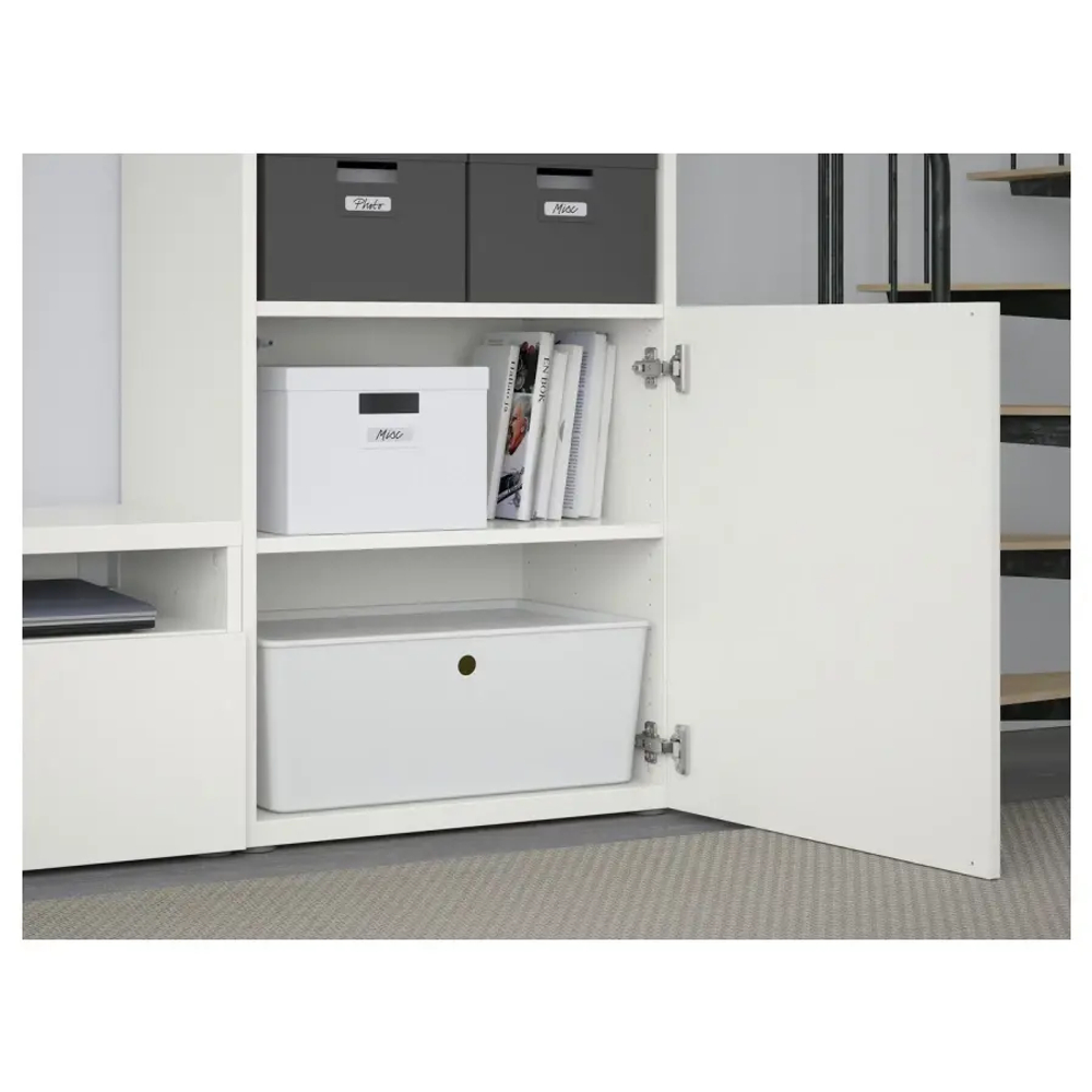 Комплект мебели д/гостиной  - IKEA BESTÅ/BESTA LACK, 193x42x240см, белый, БЕСТО ЛАКК ИКЕА