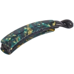 Заколка - банан для волос «AKS-EMPIRE», цвет черный / малахитовый, 11*2см (пакет с подвесом)