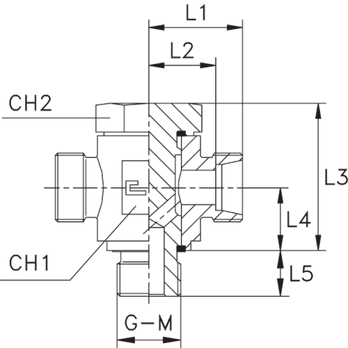 Соединение JTE DL08 М 12х1.5 (корпус)