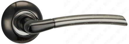 Ручка дверная al 515-08, никель матовый/никель блестящий, фабрика Пуэрто (гарантия - 6 месяцев)