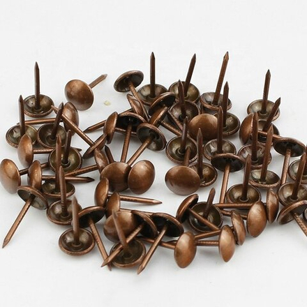 Гвозди Мебельные, гладкая шляпка "О" медь (50 шт)