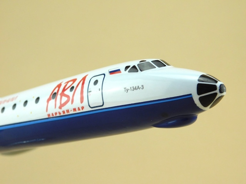 Модель самолета Ту-134А-3 (М1:100, АВЛ)