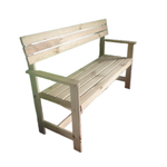 Лавочка садовая со спинкой DYATEL Кострома с подлокотниками 1300мм