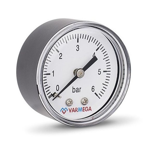 Манометр VARMEGA аксиальный 50 мм, 6 бар, 1/4quot;, VMMT08-500602 купить в Москве и Московской области по низкой цене с доставкой по России — (1) Манометр VARMEGA аксиальный 50 мм, 6 бар, 1/4quot;, VMMT08-500602 — (1)