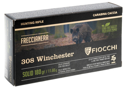 Патрон .308 Win Fiocchi 11,66 гр. Freccia Nera с пулей "Solid Expansion"