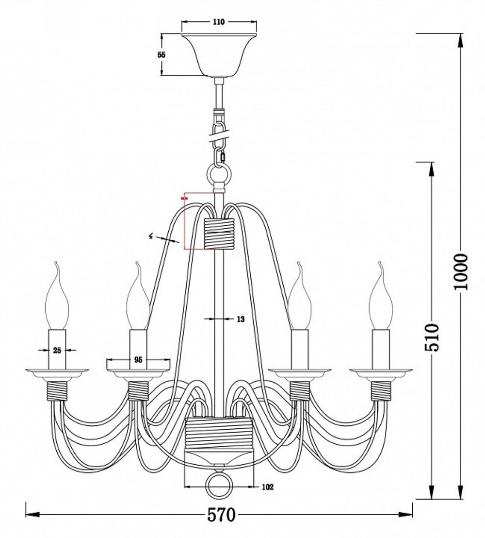 Подвесная люстра Freya Velia FR2046-PL-06-BR