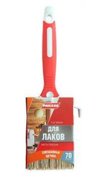 Кисть плоская  PARADE    70мм  ДЛЯ  ЛАКОВ,  смешанная  щет, 2-х комп. руч.  (Лакра) 7104023