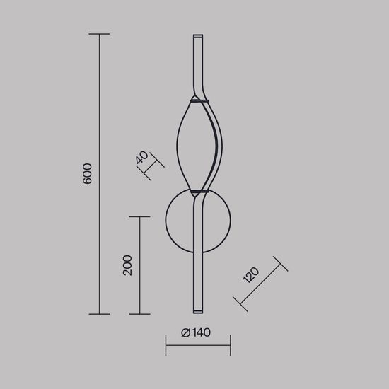 Настенный светильник (бра) Maytoni MOD347WL-L8BS3K