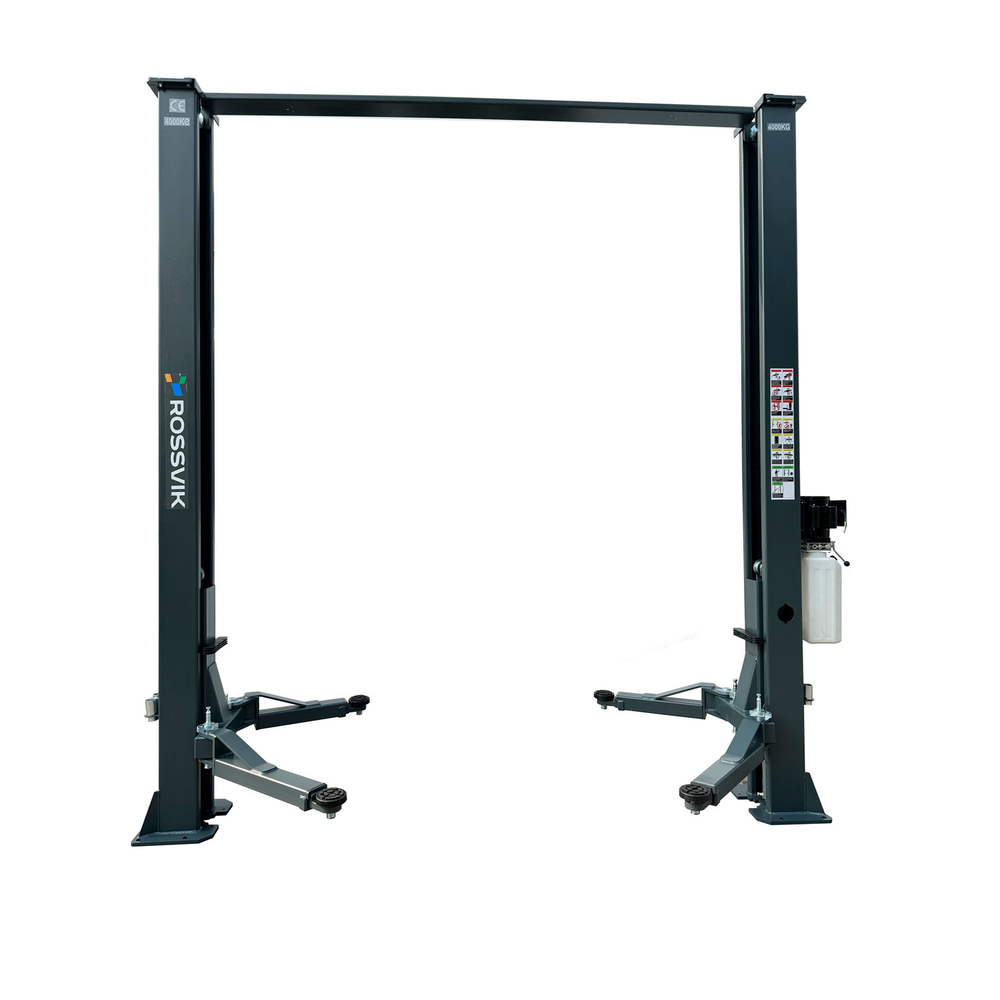 Автоподъемник двухстоечный ROSSVIK V2-4L г/п 4.0т, 220В, с верхней синхронизацией. Цвет серый
