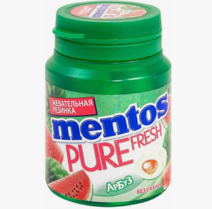 ЖЕВАТЕЛЬНАЯ РЕЗИНКА MENTOS PURE FRESH WATERMELON 54ГР