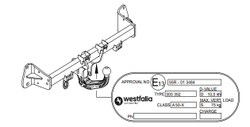 Фаркоп WESTFALIA 303352600001 для BMW 3ER сед F30 / ун F31 12-, 4ER купэ F32 13- / кабри F33 / купэ F36 14-(паспорт и сертификат в комплекте)(без электрики)