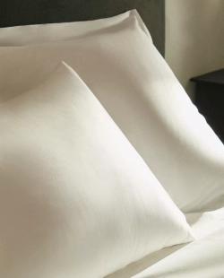 ZARA HOME (200 НИТЕЙ) НАВОЛОЧКА ИЗ ПЕРКАЛЯ, БЕЛЫЙ