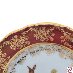 Набор тарелок Repast Охота красная Мария-тереза 17см (6 шт)