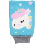 Мочалка-варежка для тела детская «Water Magic - Единорожек Лучик», цвет голубой, 24,5*14 см (ZIP пакет)