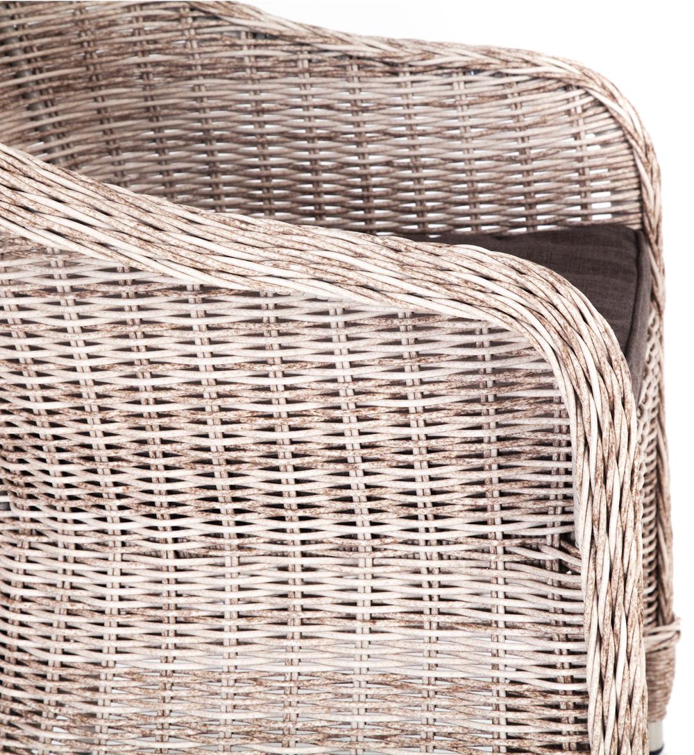 "Равенна" плетеное кресло из искусственного ротанга, цвет бежевый