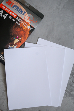 Фотобумага МАТОВАЯ, А4, 50 л, 200 г/м2 JetPrint для струйной печати фото