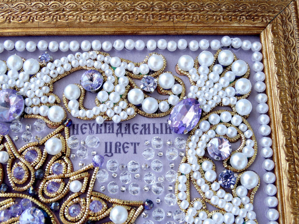 ЖС-11-ЗФ Набор для вышивания хрустальными камнями Богородица Неувядаемый цвет (сиреневый)