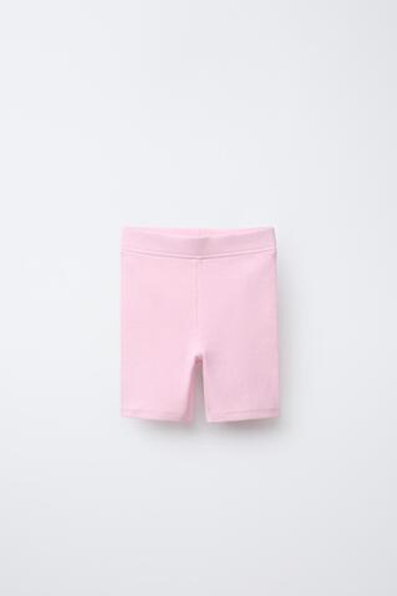 ZARA НАБОР ИЗ 2 ОДНОТОННЫХ ВЕЛОСИПЕДОК, ЦВЕТ МАЛЬВЫ