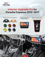 Сенсорная центральная консоль Porsche Cayenne 2010-2017 (черная) - Carmedia ZF-5023-BL