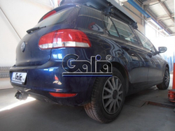 Фаркоп оцинкованный Galia A038A для Audi A3 2003-2008: хетчбек 3 двери, VW Golf V, VI, Plus хетчбек 3/5 дверей 2003-2008, 2008-2013 (2WD только)(паспорт и сертификат в комплекте)(без электрики)