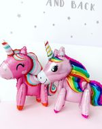 К Шар фигура ходячая "Единорог радужный фуше" (Falali) 29"/74 см (воздух)