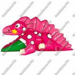 Надувная горка "Розовый динозаврик" 6.5*4*3 м