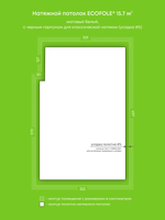 Натяжные потолки 15.7 м2, 12 м2, 12.3 м2, 13.6 м2, 5 м2