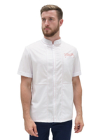 Рубашка медицинская мужская Тезис TZ700 на молнии, черный, 50