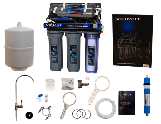 Фильтр обратного осмоса с минерализатором и насосом VIRMUT ОСМО 6 БУСТ
