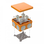 Коробка огнестойкая для о/п 60-0300-FR2.5-8 Е15-Е120 100х100х50 двухкомпонентная Промрукав