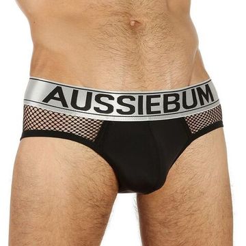 Мужские трусы слипы в сетку Aussiebum Mesh Sport Brief Black
